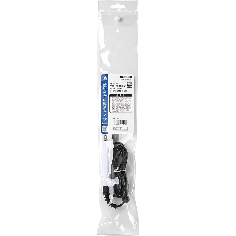 Shinwa Sokutei Probe Standard Type Φ3.5 x 110mm Digital Thermometer for H-3 73102