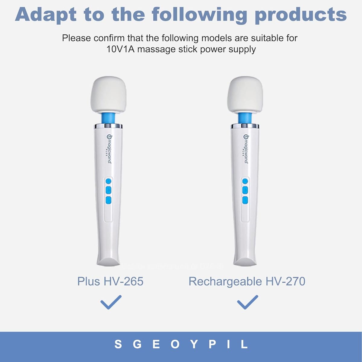 HV270 Charger Replacement Hitachi Magic Wand HV-270 Rechargeable Cordless Massager Power Adapter Supply Cord (HV270 Only)