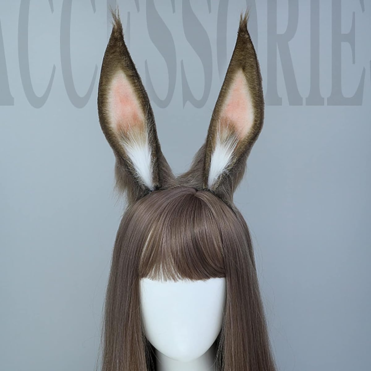 Faylay Rabbit Ears for Women Rabbit Animal Ears Fur Headband Party Accessories