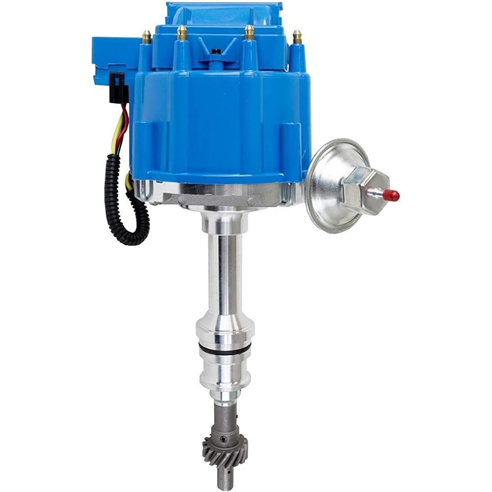 A-TEAM Performance Big Bock Ford BBF 351C 351M 429 460 Blue Hei Distributor + 8mm Spark Plug Wire