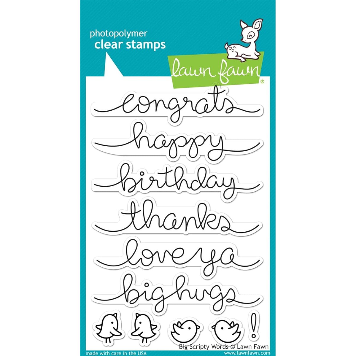 Lawn Fawn Clear Stamps Big Scripty Words by Lawn Fawn