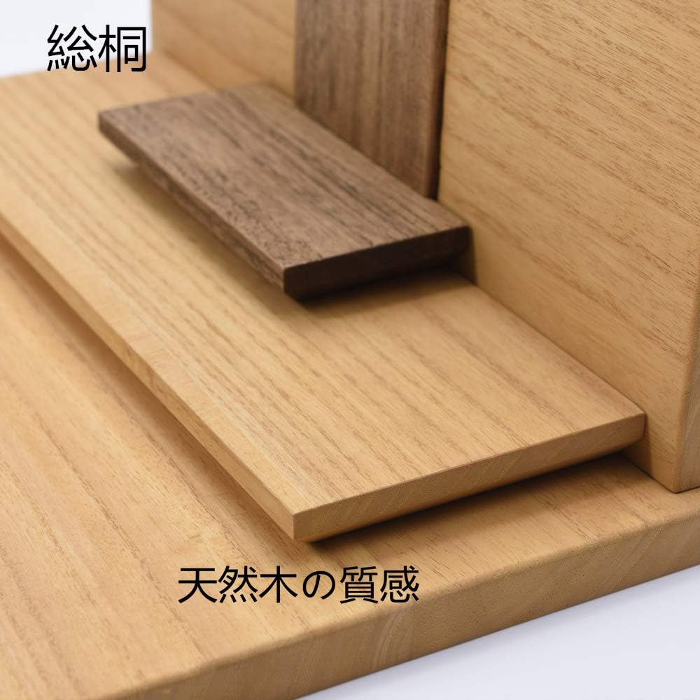KIRIGEN Buddhist altar, altar, Buddhist altar, open, modern, contemporary, Buddhist altar, memorial service, memorial stage, paulownia original, offering stand, natural
