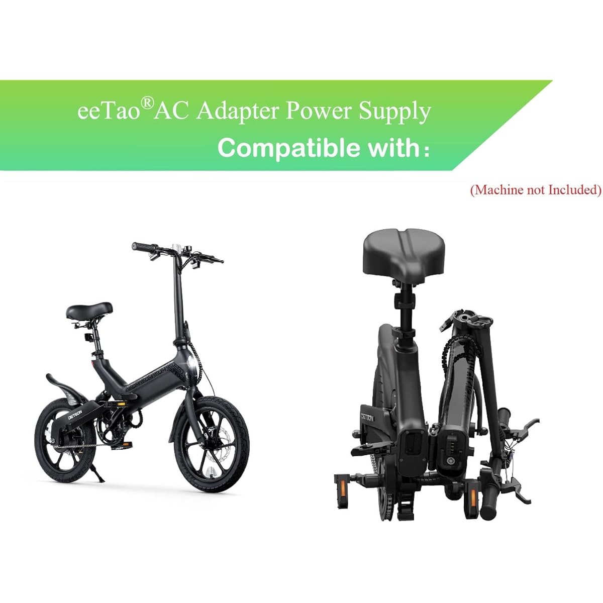 eeTao 54.6V AC/DC Adapter Charger Jetson Haze JHAZE-BLK JHAZE-BLK JHAZE-CAN-BLK JHAZEBLK 48V 7.5Ah Lithium Ion Lithium Ion Battery Electric Bike Model PJHAZE-CH 54.6VDC Power Cord