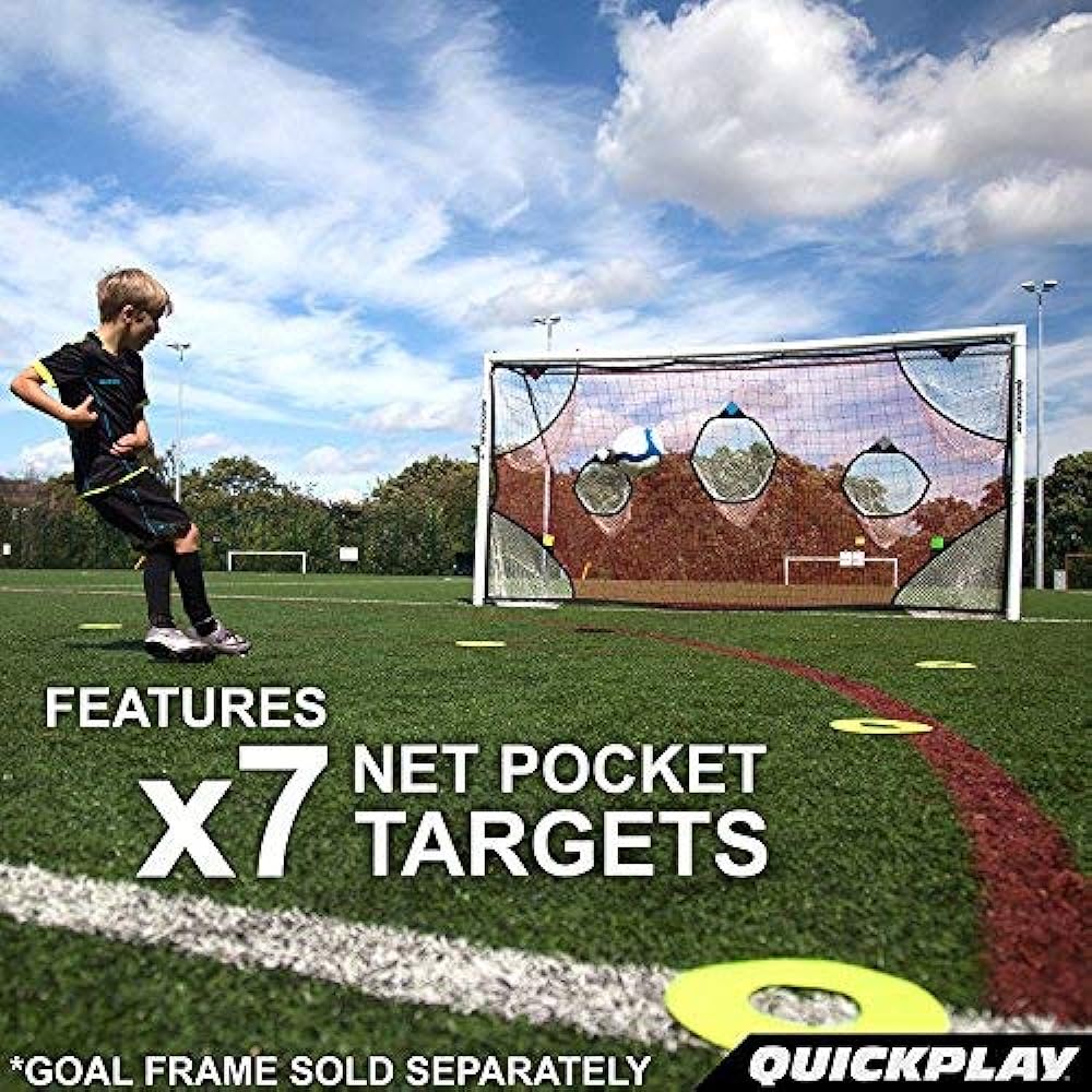 QuickPlay PRO Soccer Goal Target Net with 7 Scoring Zones - Practice Shooting & Goal Shots Soccer Goal Frame not included.