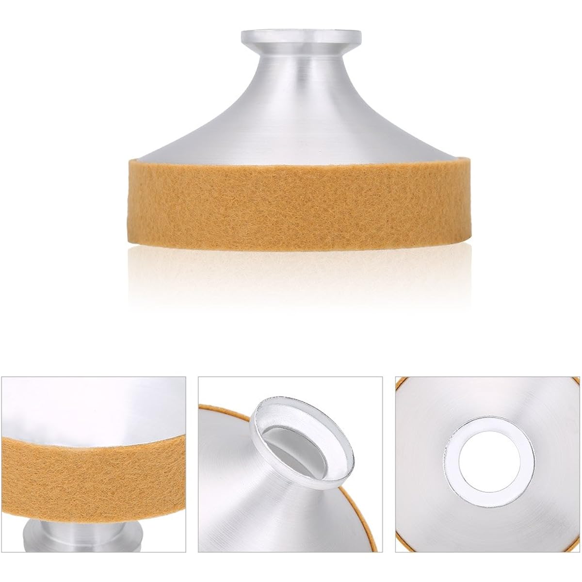 Tenor Sax Mute Eujgoov Aluminum Alloy Saxophone Sound Damper Silencer Accessory for Tenor Saxophone