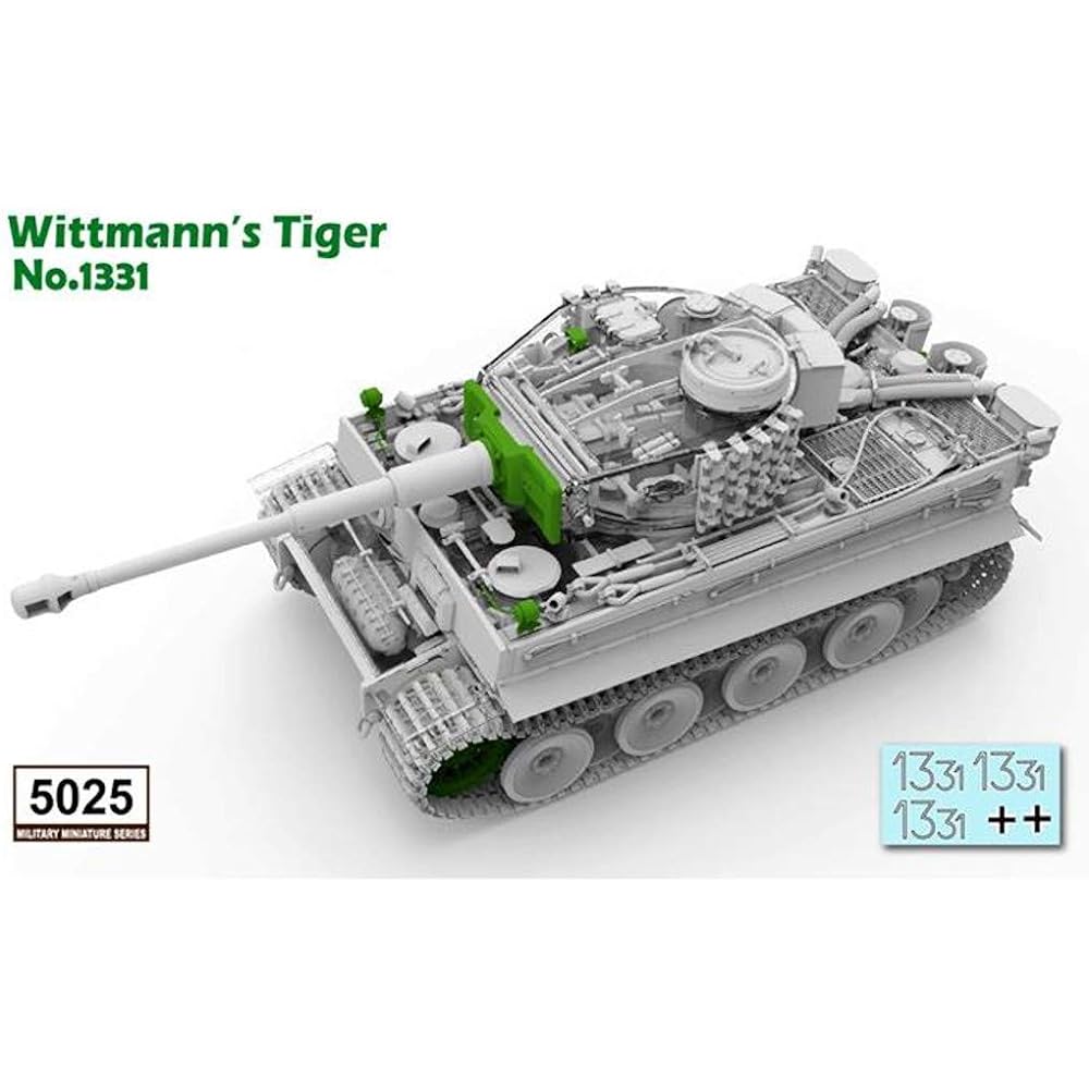 Ryfield Model 1/35 German Army Tiger 1 Heavy Tank Early Type "Wittmann Tiger" w/Full Interior & Clear Parts Plastic Model RFM5025