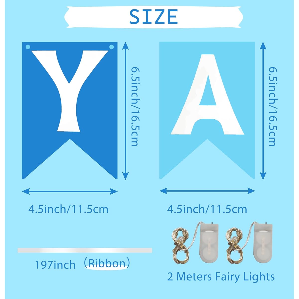 Blue Baby Shower Banner Welcome Baby Decorations Baby Shower Decor for Boys Welcome Sign Paper Pennants for Girls Gender Neutral