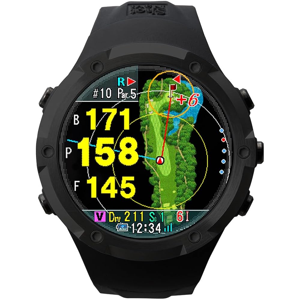 ShotNavi Evolve PRO (ShotNavi) Black Large Color LCD Latest GPS Chip "M10" GPS Golf Navi Golf Distance Meter Golf Watch Competitive Use OK FF