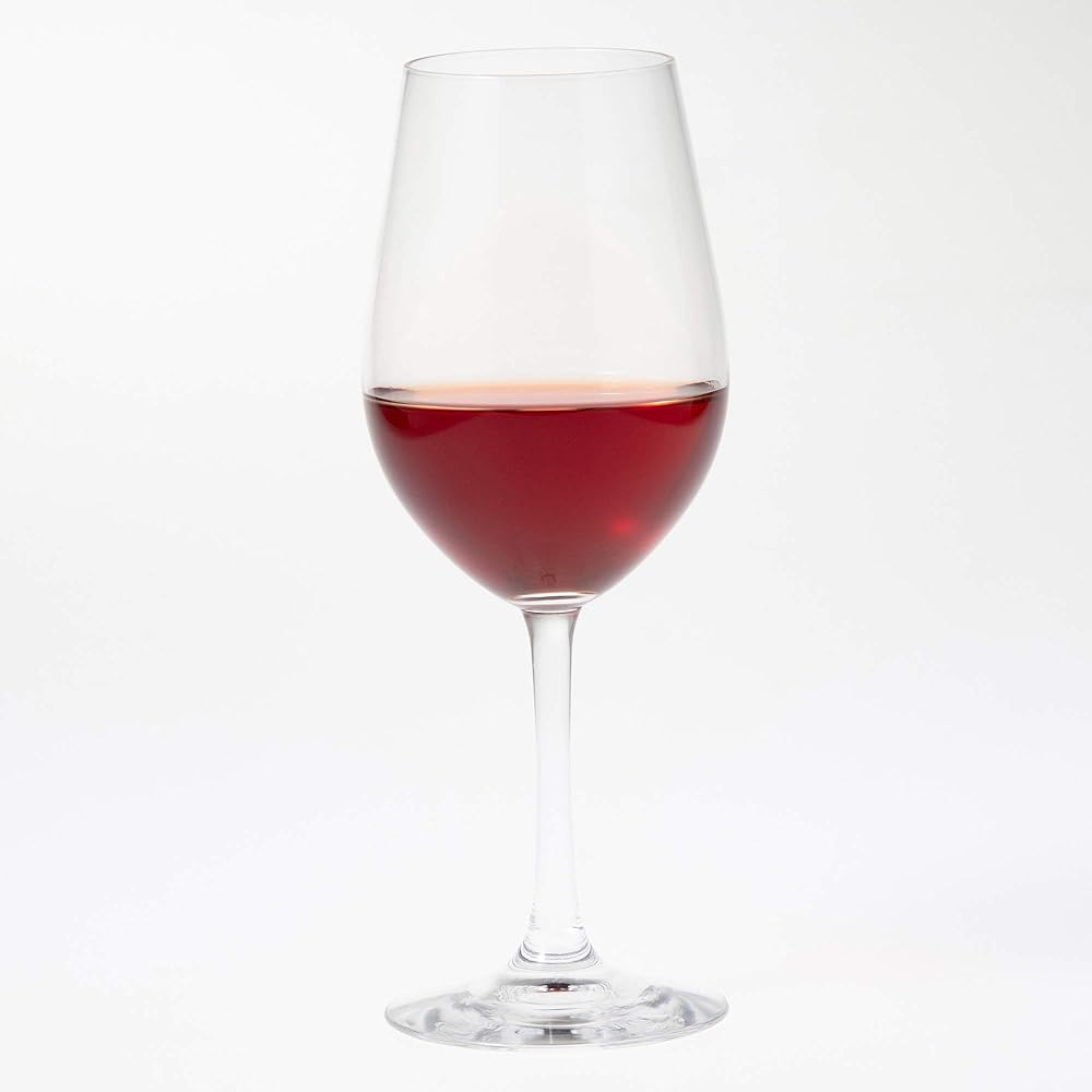 Toyo Sasaki Glass Wine Glass, Reception Wine, 445ml, 6 Pieces, Physically Strengthened Mouth Glass, Compatible with Red and White, Unbreakable, Made in Japan, Dishwasher Safe, Stylish, 30K35HS