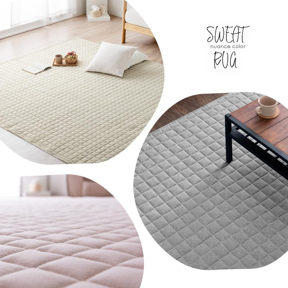 Tansu no Gen Rug, 200 x 300 cm, Approximately 4 Tatami Mats, Quilted Rug, Sweat Fabric, Summer, Washable, Moisture Absorbent, Non-Slip, Floor Heating, Compatible with Hot Carpets, 81900130 (86361)
