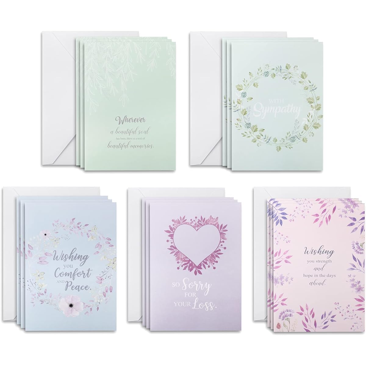 Mr. Pen Pastel Color Sympathy Cards (15 Count)