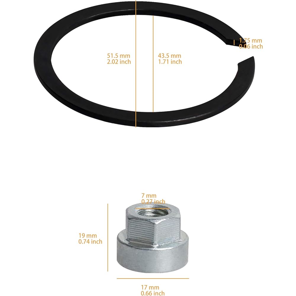 NTHREEAUTO Exhaust Port Gasket Flange Retaining Ring Gasket Heavy Duty Hex Nut Kit Compatible with Harley Dyna Sportster Road King Softail Fat Boy