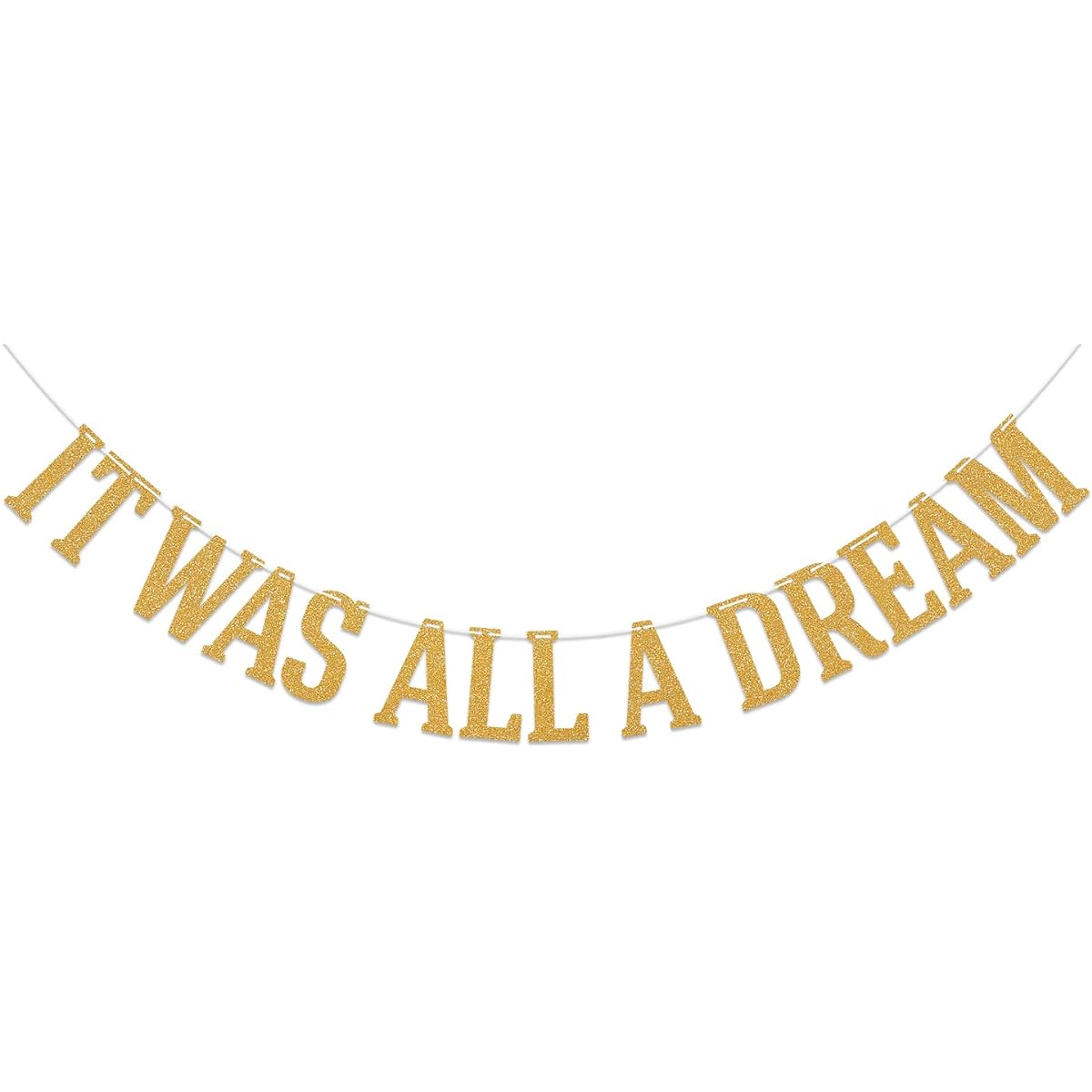It Was All a Dream Banner 90s Party Decorations 90s Party Supplies Hip Hop Rap Hip Hop Hooray Banner 90s Birthday Party Decorations Gold Glitter