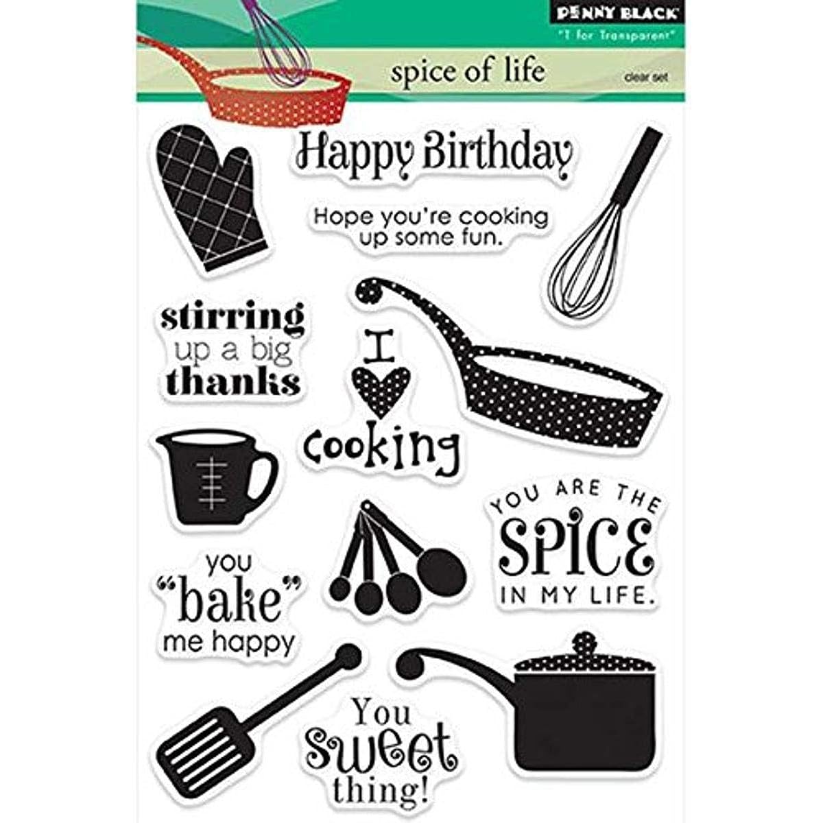 Penny Black Clear Stamps 5"X7.5" Sheet-Spice Of Life (Parallel Import)