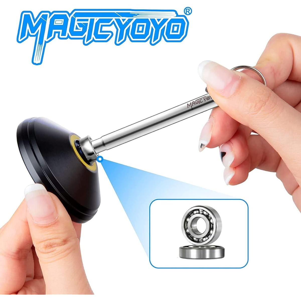 Responsive Yoyo Ball Bearing Responsive 8 Ball Narrow C Flat Bearing 2 yoyo bearings 2 M4 x 8mm axles 2 bearing removers + 2 yoyo strings for K2 V6 T7 M002