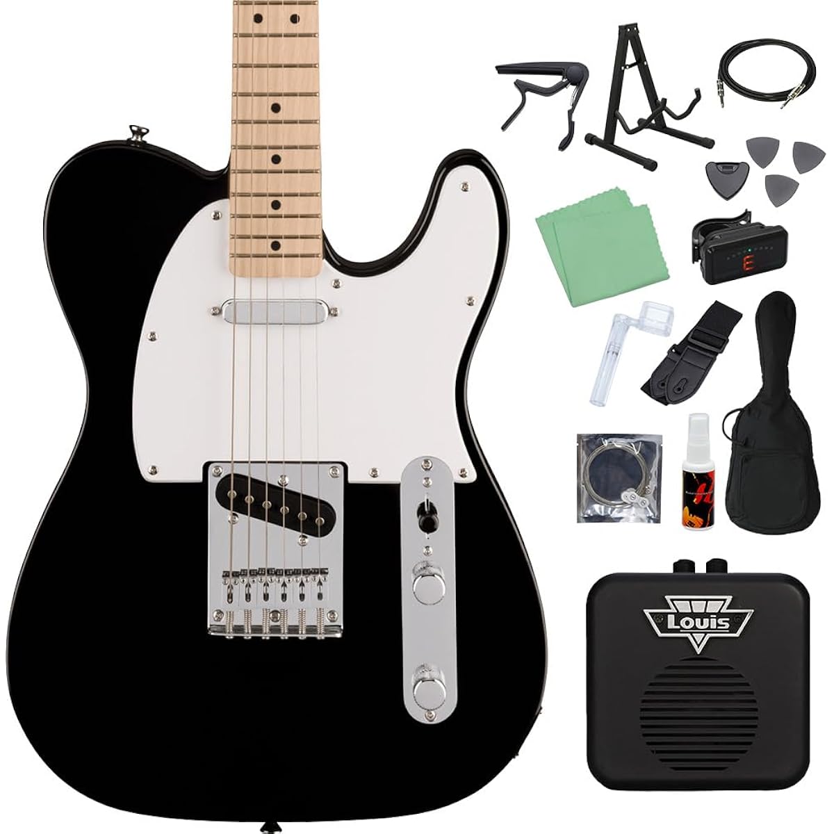 Squier by Fender SONIC TELECASTER Black 14-piece electric guitar beginner set [with mini amp] Telecaster Squier/Squier