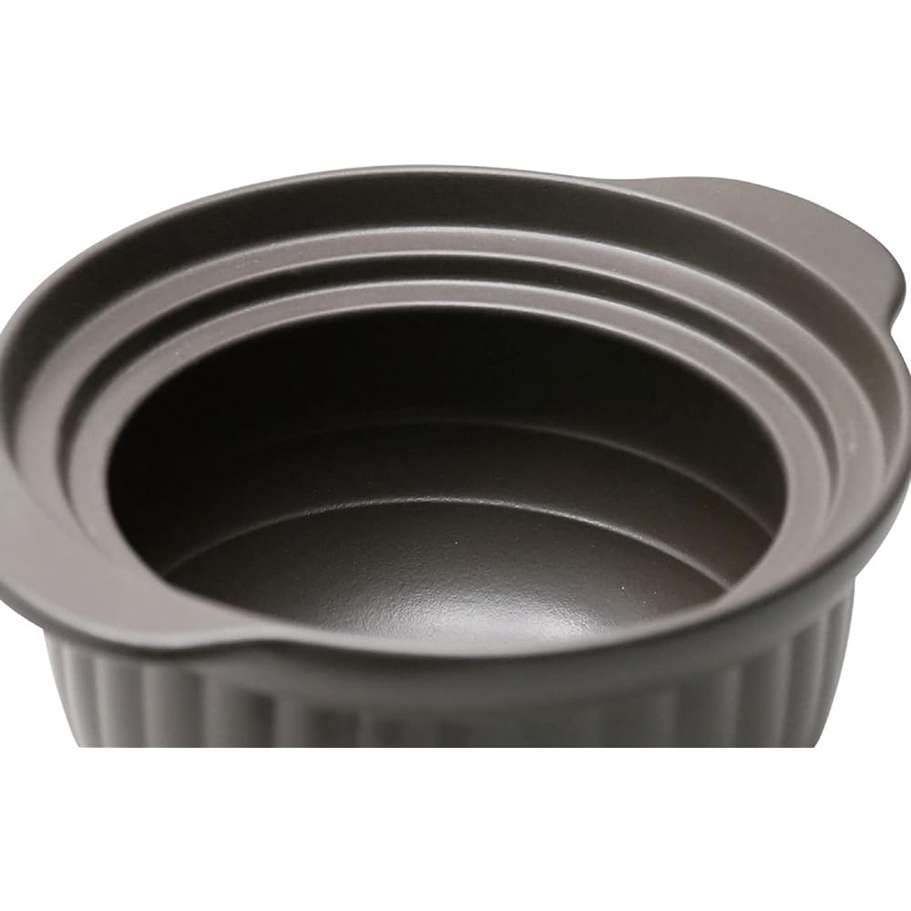 Rice clay pot, 2 cups, open flame, microwave compatible, approx. 20cm, Thermatec, floral pattern, Peon 7223-0710