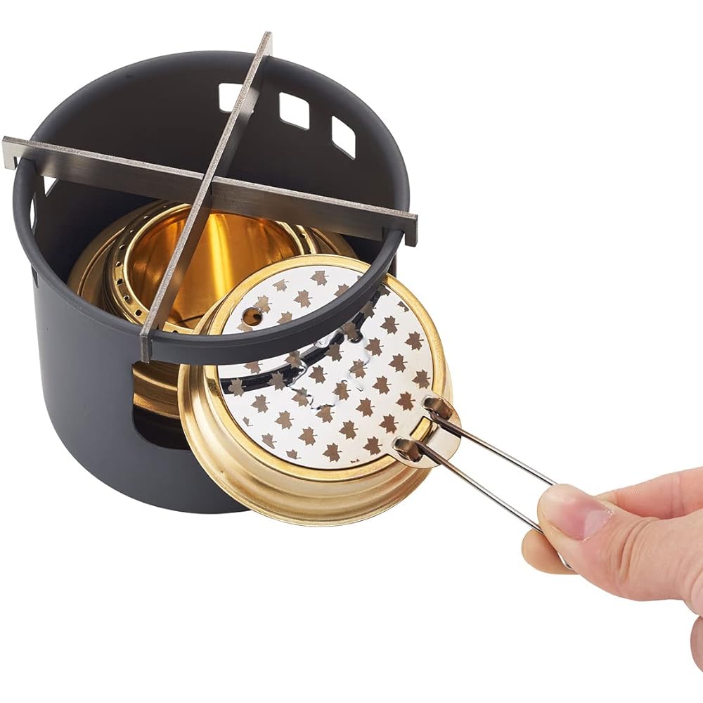 LOGOS Alcohol Burner & Solo Kamado Set 83010022 Black [Solo Kamado] (Approx.) Diameter 10 x Height 8cm
