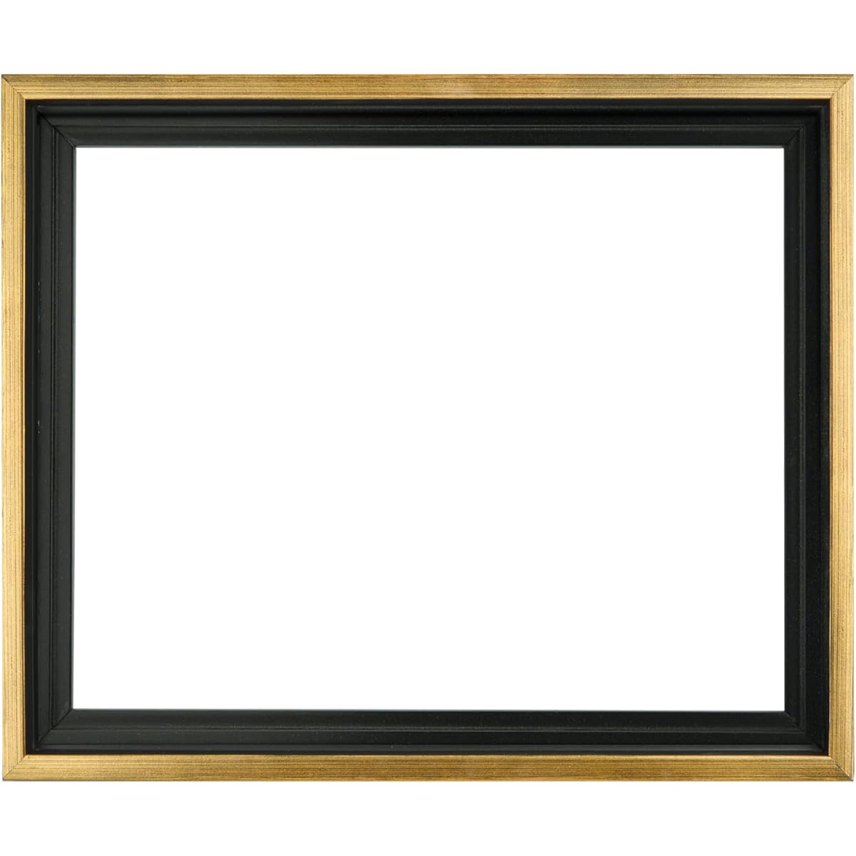 Jerry's Artarama Cardinali Renewed Core Floater Frames - 6 Pack 3/4" Deep Frames for Canvas Artwork Paintings and More - [Black/Antique Gold - 8x8]