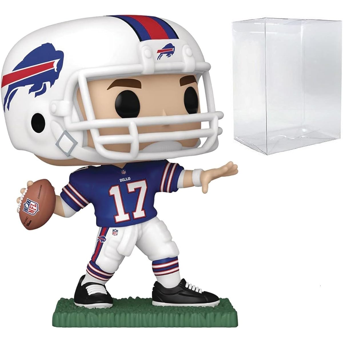 POP Football: Bills - Josh Allen (Away Jersey) Funko Vinyl Figure (Includes Compatible Box Protector Case), Multicolor, 3.75"