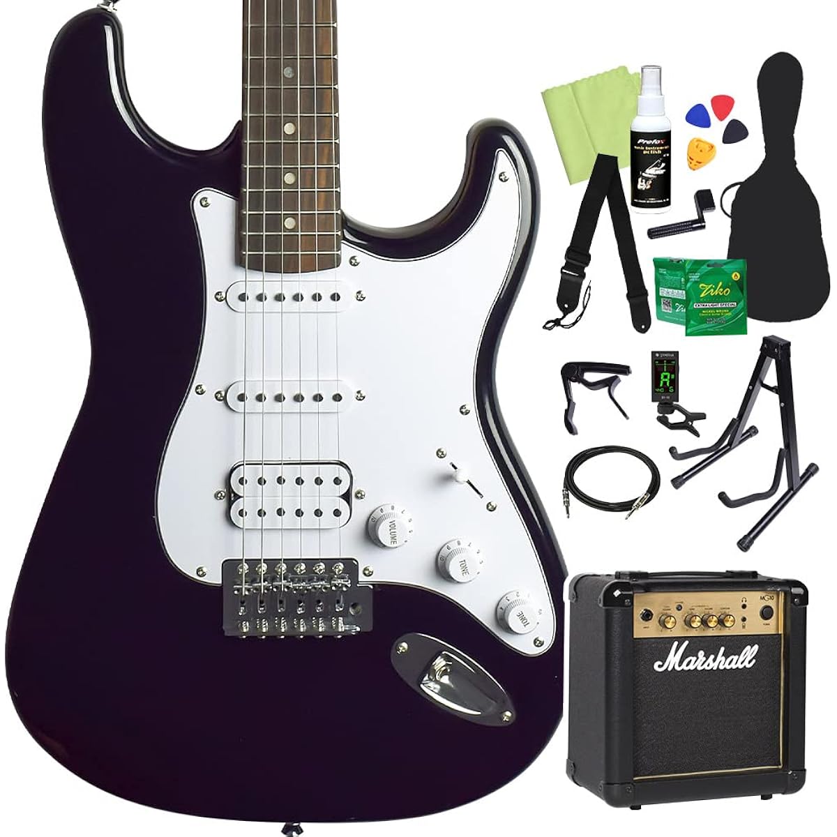 FERNANDES LE-1Z/L BLK SSH Electric Guitar Beginner 14-piece Set [Includes MG10] Fernandes
