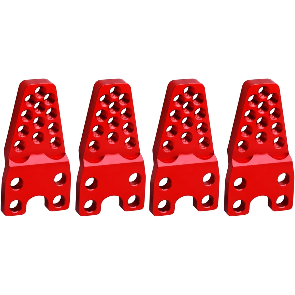 CrazyHobby CNC Metal RC Car Shock Absorber Mount Height Adjustable Angle Stand for TRX4 Axial SCX10 & SCX10 II 90046 D90 D110 RC Crawler Car Red
