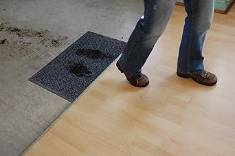 Kleen-Tex Mud Remover Entrance Mat Scrape Mat Dry Dark Gray 60 x 90cm AL00004