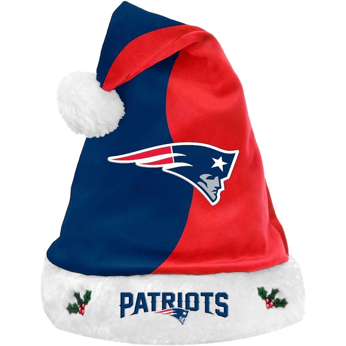 New England Patriots 2017 NFL Basic Logo Plush Christmas Santa Hat