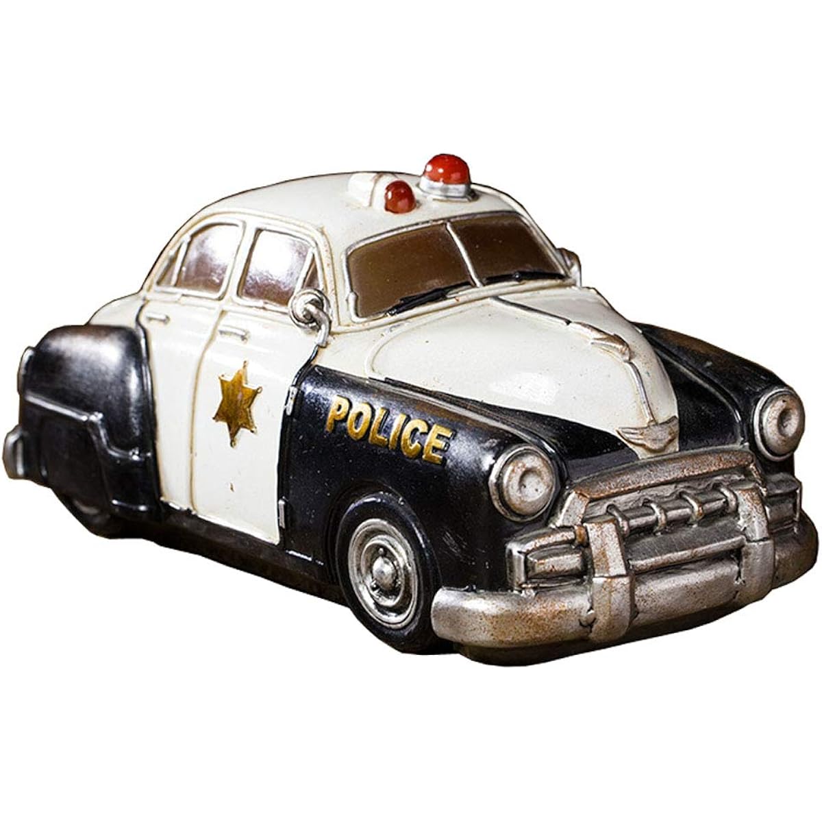 Colias Wing Home Decor Retro Police Car Coin Bank Piggy Bank Money Box