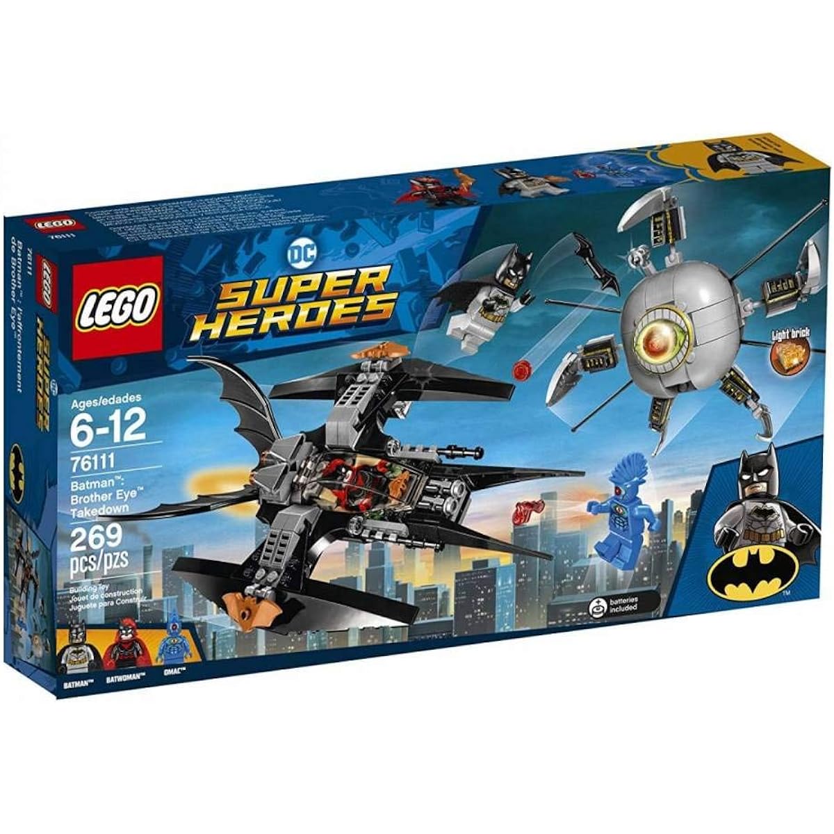 LEGO Superheroes Batman: Brother Eye Takedown 76111 Building Kit (269 Piece), Multicolor