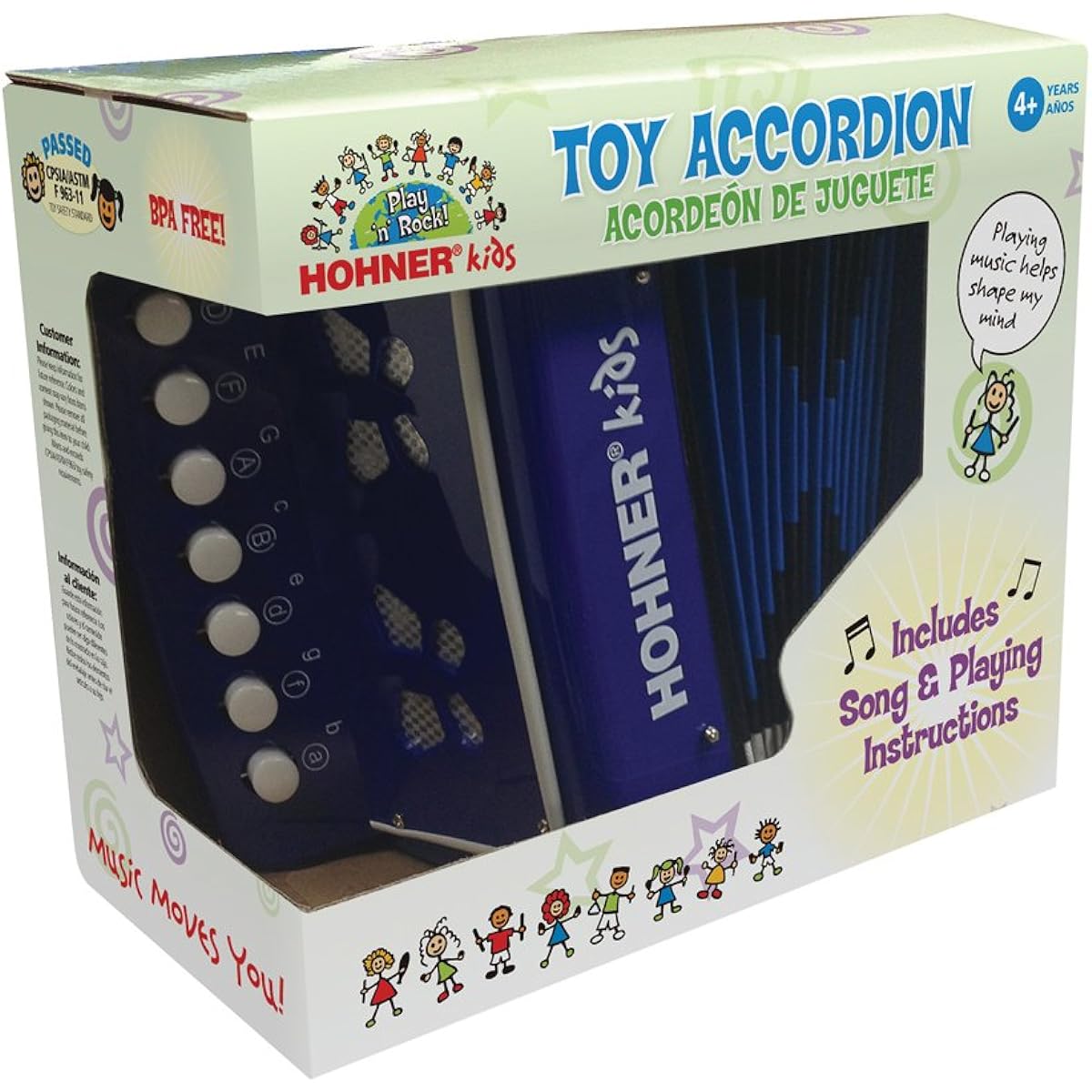 [Hohner Kids] Hohner Toy Accordion Blue UC102B [Parallel import goods]