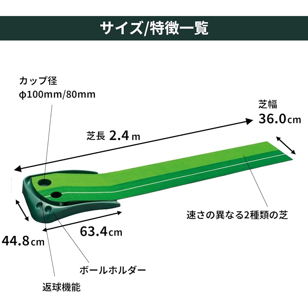 Tabata Golf Putter Mat Golf Practice Mat
