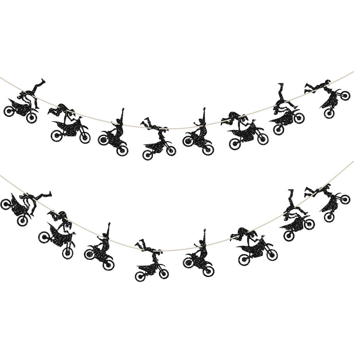Motorcycle Theme Banner Garland Party Supplies Men or Boys Birthday & Riding Party Room Wall Decoration