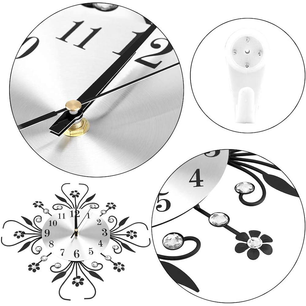 Wall Clock Wall Clock Wall Clock Stylish Interior Clock European Diamond Wall Clock Housewarming Gift Wedding Gift Present Home Living Decoration