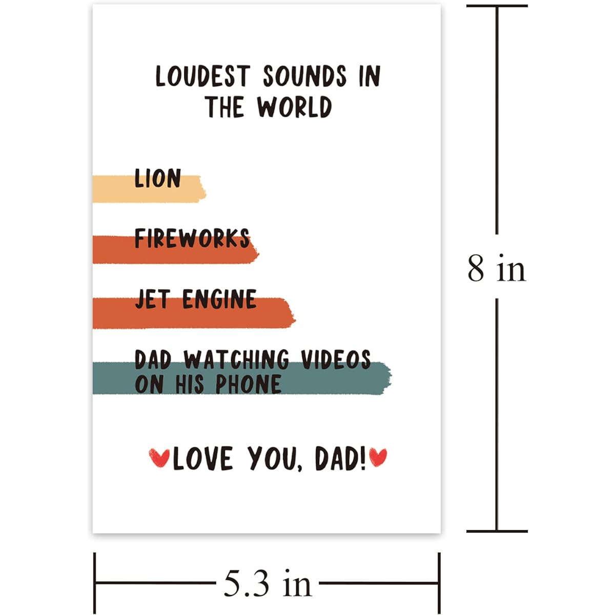 Funny Father's Day Cards, Joke Birthday Cards for Dad, The Loudest Sounds in the World