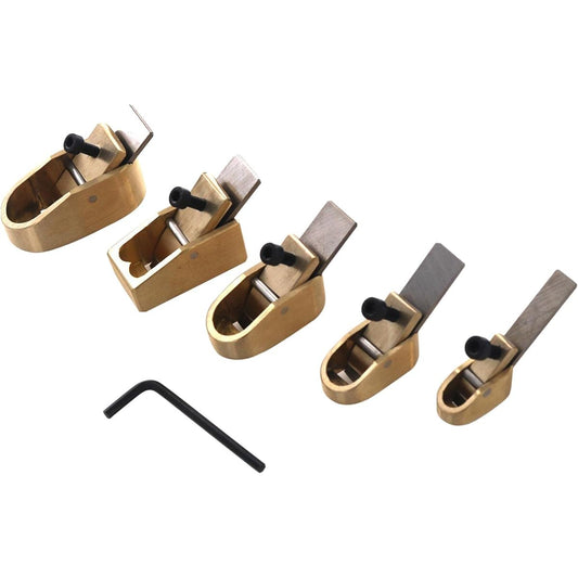 aternee 5x Violin Thumb Plane Luthier Tool with Wrench for Curved Wooden Stringed Instruments, Bronze