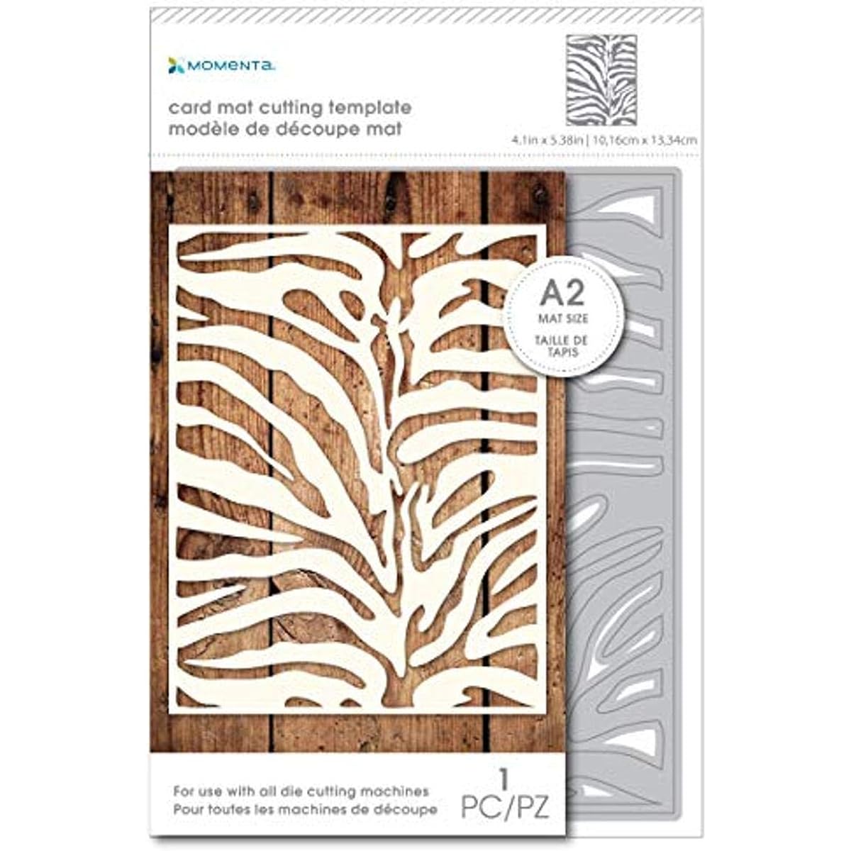 Momenta 38253 Zebra Print Mat 1 Die Cutting Template, Steel