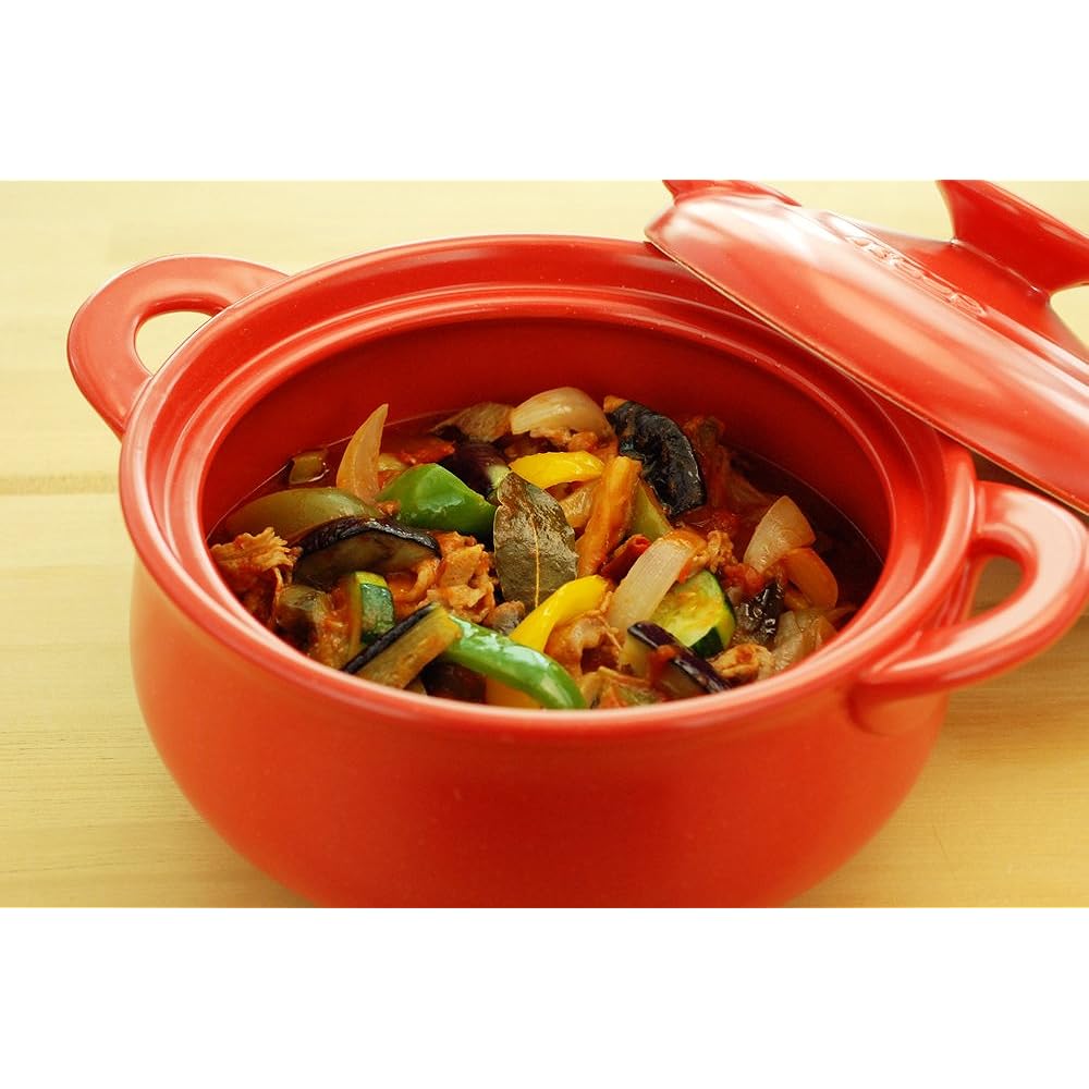 Kuriyama Two-handed pot red 21cm K+dep CK-001
