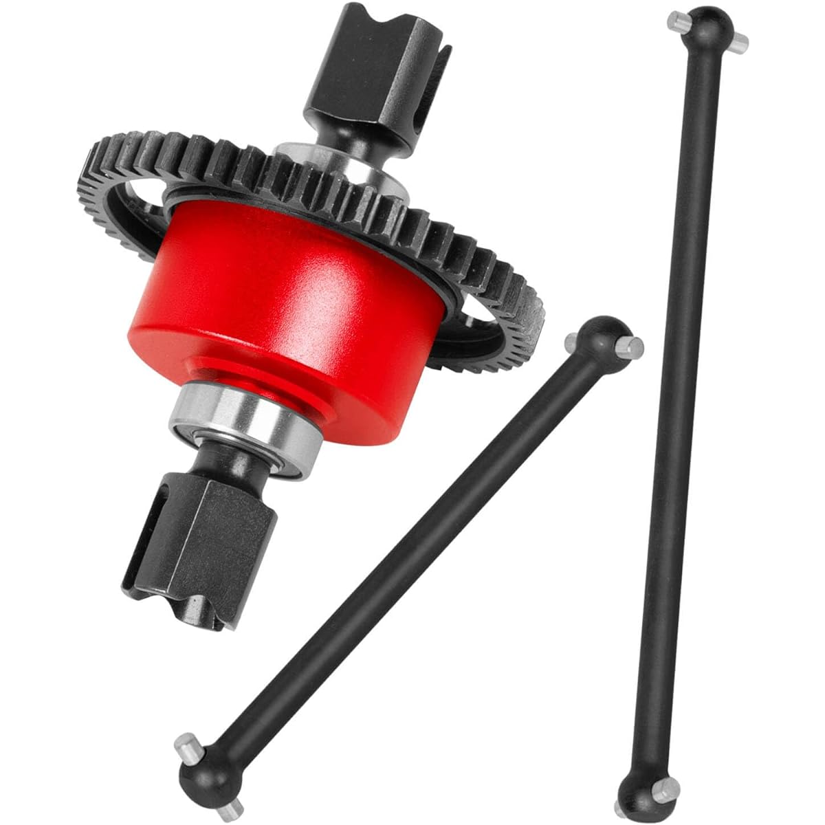 RCMYou 50T Center Diff & Center Drive Shaft Upgrade Parts for Arrma 1/8 Typhon 6S Center Differential & Center Drive Shaft Hop-Up, Red