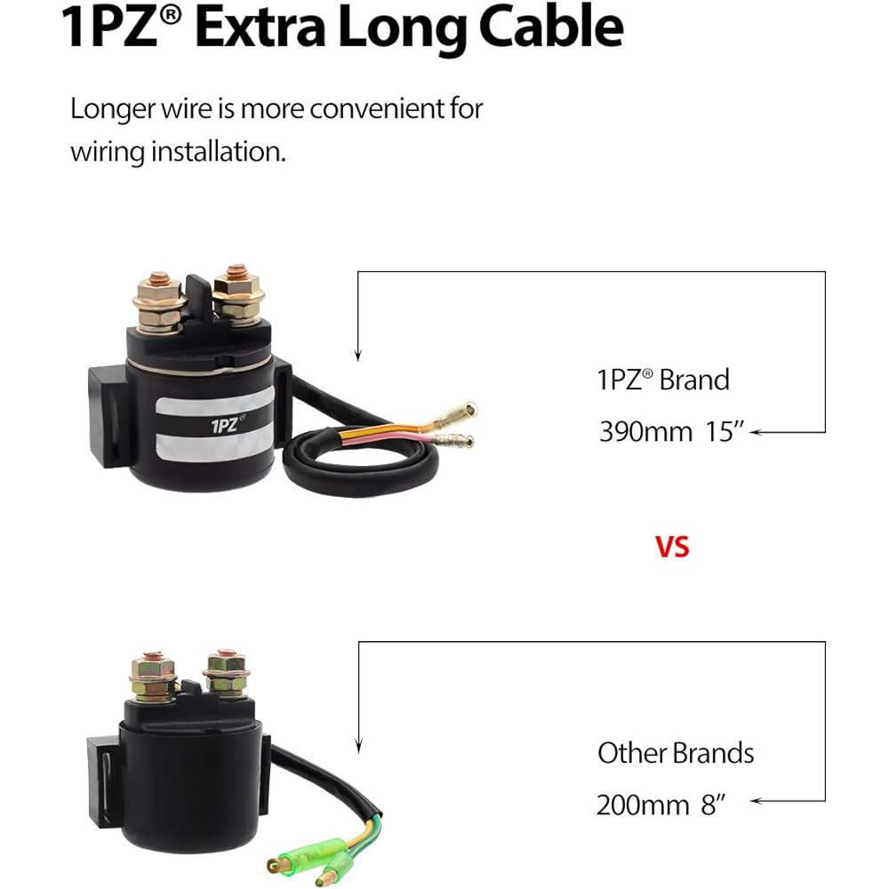 1PZ H3E-S01 Premium Starter Solenoid Relay for Honda Fourtrax TRX300EX 1993 1994 1995 1996 1997 1998 1999 2000 2001 2002 2003
