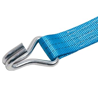 AVIELAN Lashing Belt 50mm Width J Hook Winding 6m Fixed 0.5m Blue