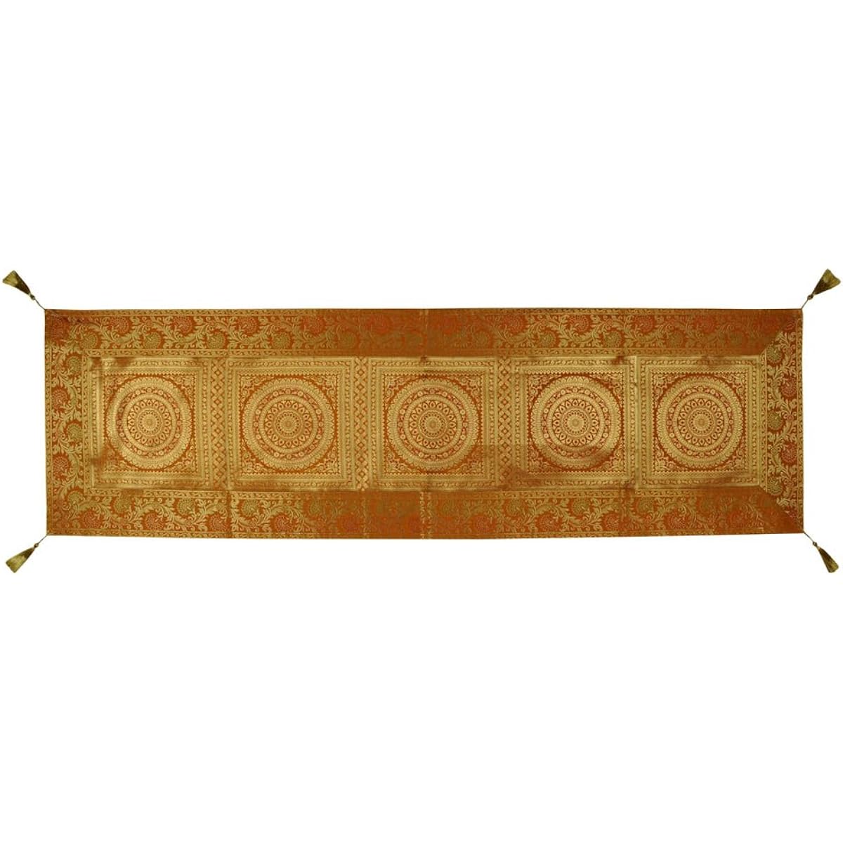 Lalhaveli Designer Silk Table Runner & Tablecloth 60 x 16 Inch