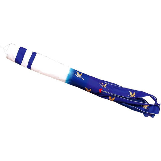 Top quality carp streamer Royal Nishiki Flying Crane streamer Single carp streamer 1.2m with metal fittings (no water repellent finish, can have family crest (same crest on both sides))