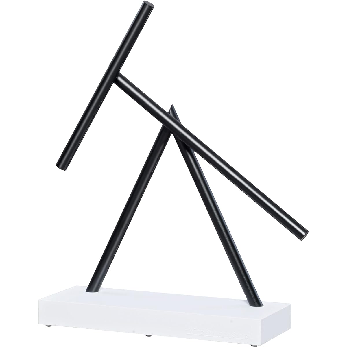 The Swinging Sticks Kinetic Energy Sculpture - Desktop Toy Version (White/Black)