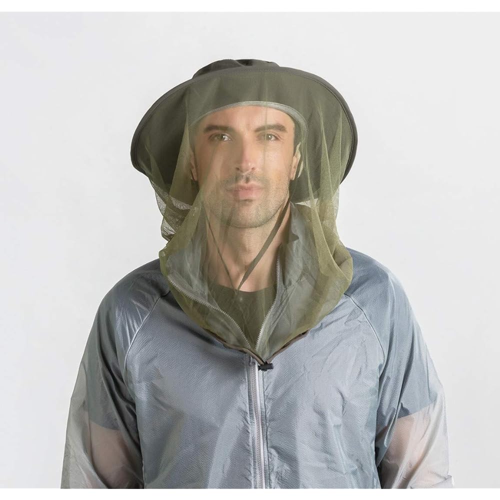 [Connectail] Unisex Outdoor Summer Mosquito Bee Insect Repellent Hat Sun Shade Hat for Farming UV Protection Gardening Safari Hat Fishing Hat