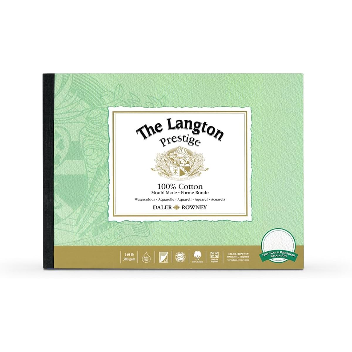 Daler Rowney Langton Prestige Pad NOT 355 x 254mm (14"X10") 300gsm 12 Pieces (PAD)