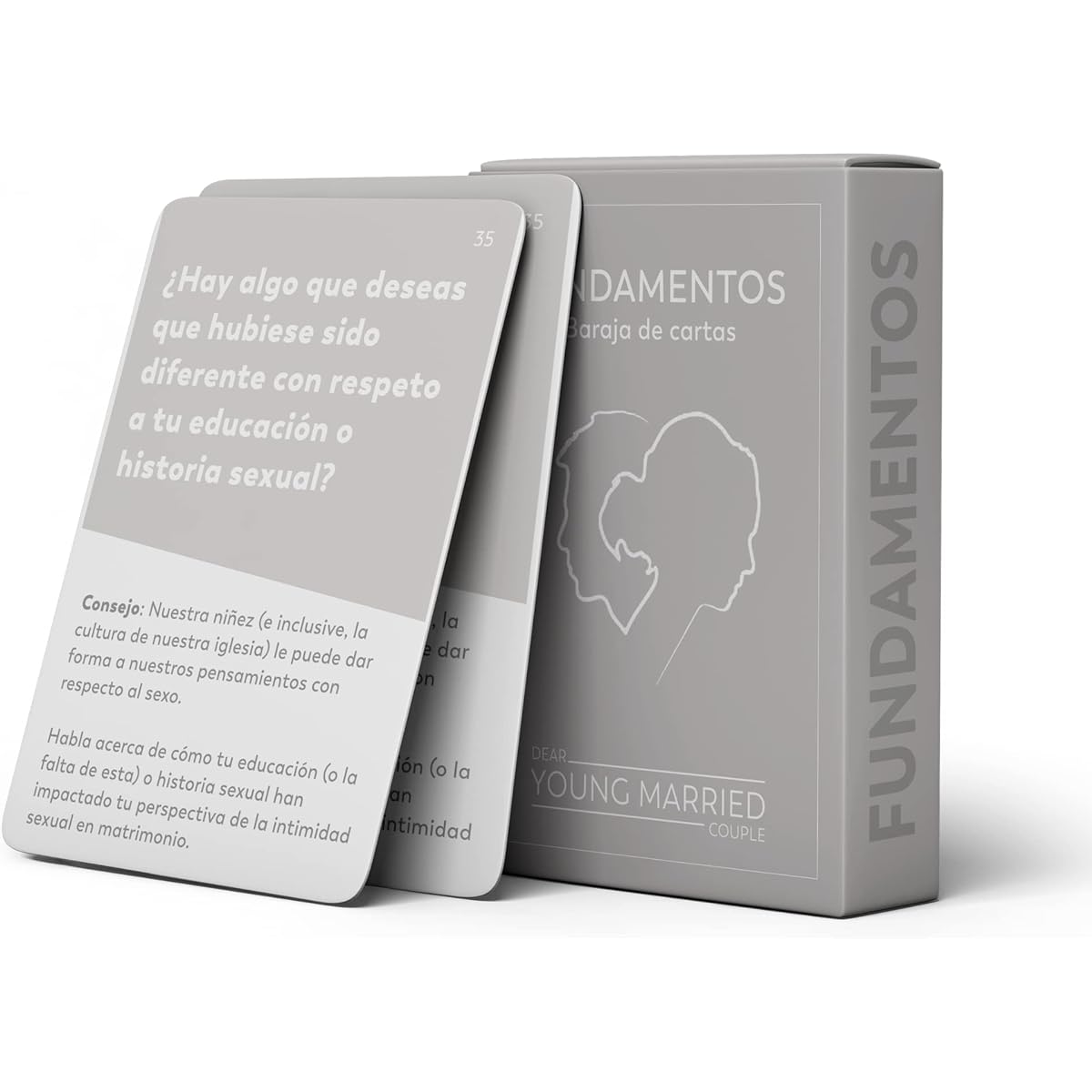 FUNDAMENTOS Card Decks - DYMC Dear Young Married Couples Foundation Card Deck for Spanish Couples - Initiators of conversation for couples - Love Letter, Anniversary Letter