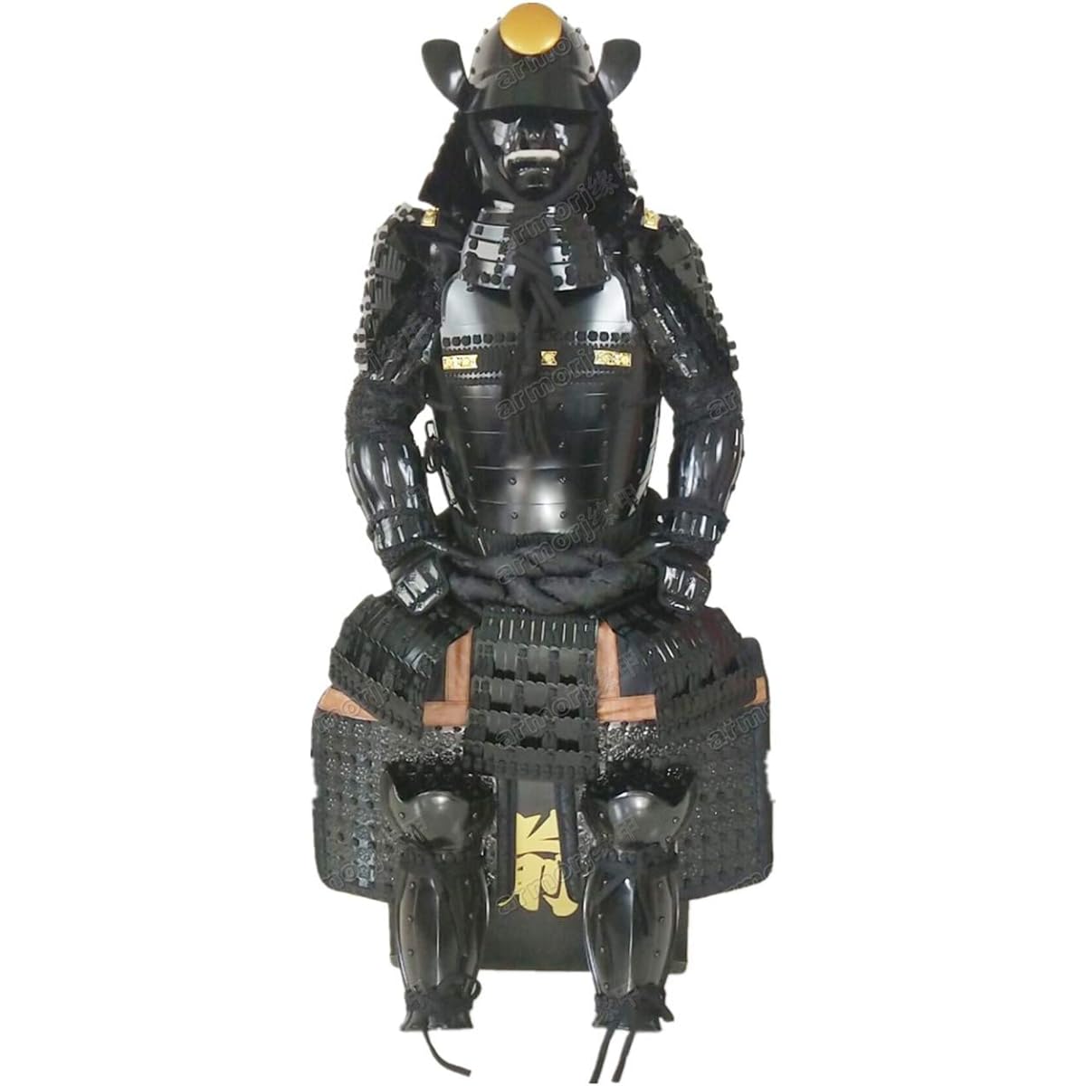 Wearable Armor Suit Samurai Iron Sun Black O038