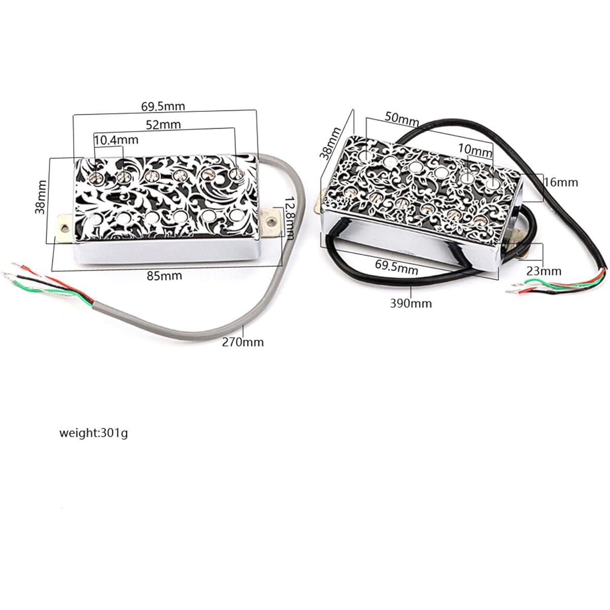 Tachiuwa Premium Alnico Humbucker Pickup Set for Electric Guitar - Neck and Bridge Positions
