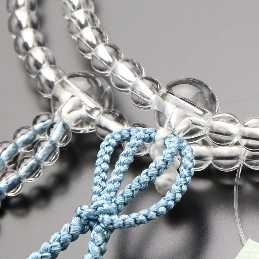 Jodo Shinshu Prayer Beads for Women, 8 Dimensions, Genuine Crystal, Pure Silk 2 Color Bunches (Light Onion Color) [Regular Prayer Beads, Kyoto Prayer Beads, Kyoto, 108 Beads, 8 Inch, Two Strands, Disciples, Shinshu, Funerals, My Prayer Beads 102780004